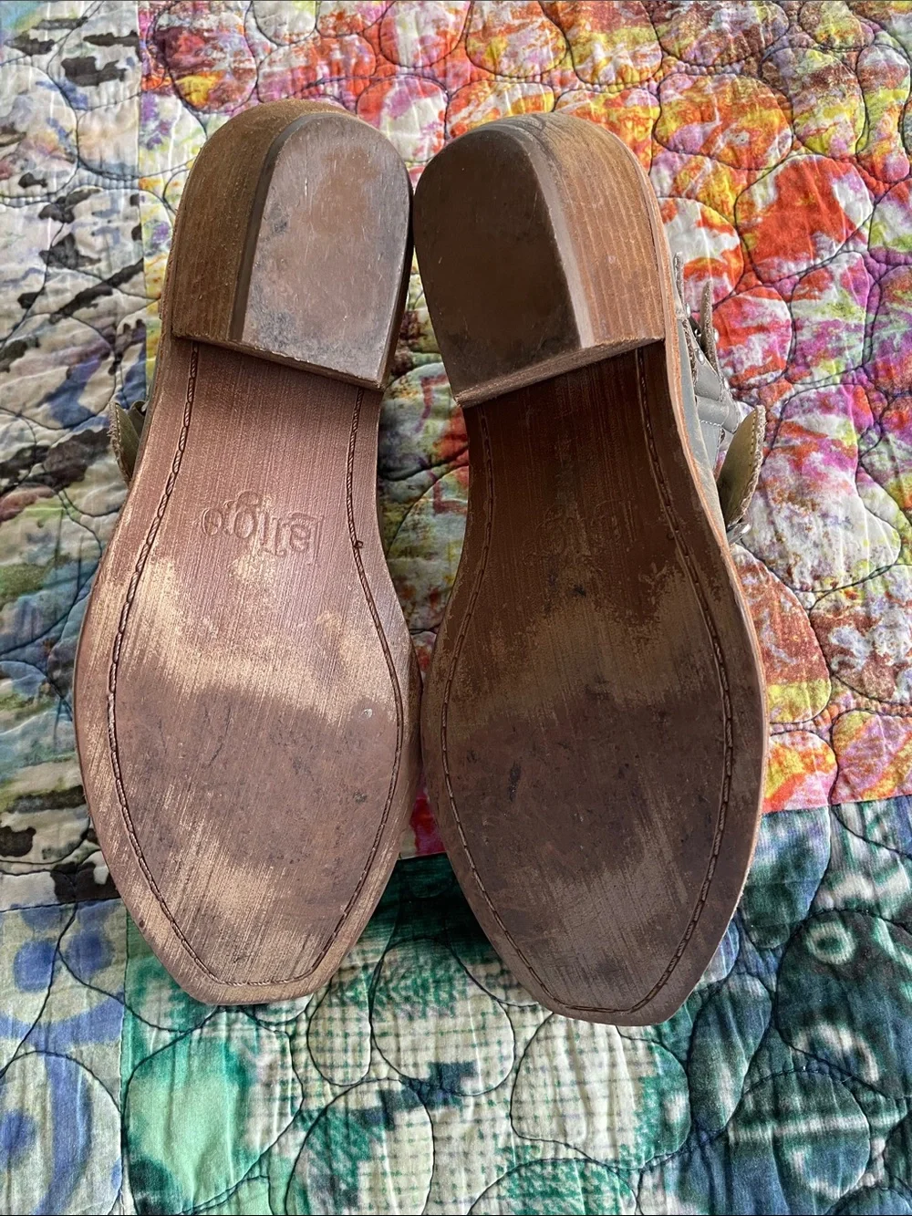Latigo distressed blue gray booties